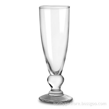 Handmade Champagne Flute with Special Bottom, OEM Orders are Welcome